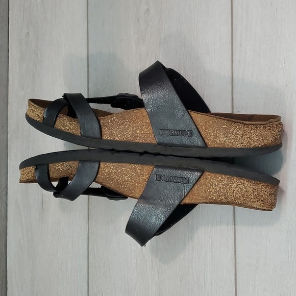 Birkenstock Women Loop Toe Leather Sandals Flats shoes sz 38/7 - Picture 8 of 11